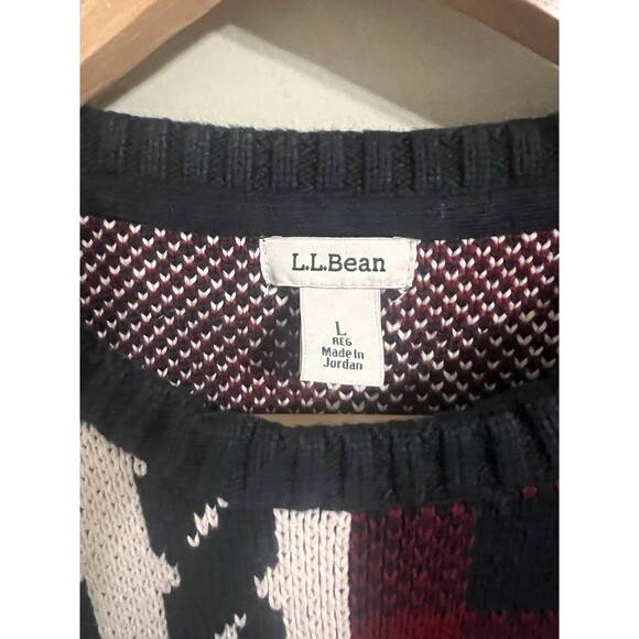 Women's L.L.Bean Heritage Soft Cotton Fisherman Sweater Crewneck Size L - Picture 3 of 9